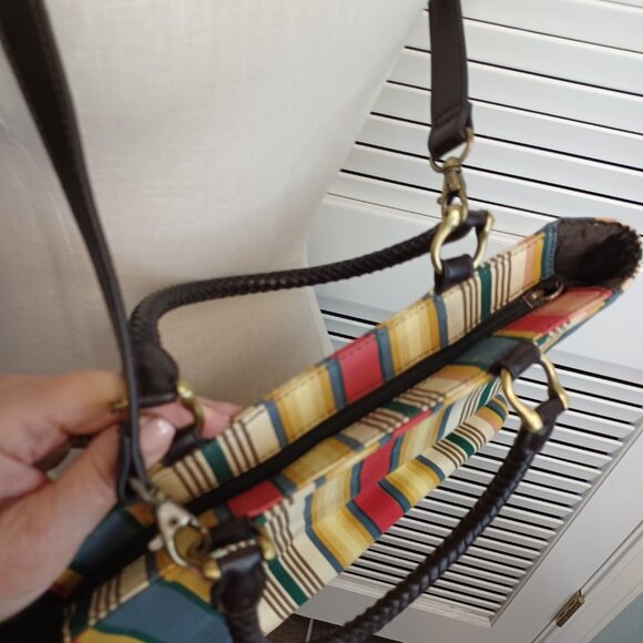 Relic Purse Striped Crossbody Satchel Tote Bag Colorful - Picture 3 of 9